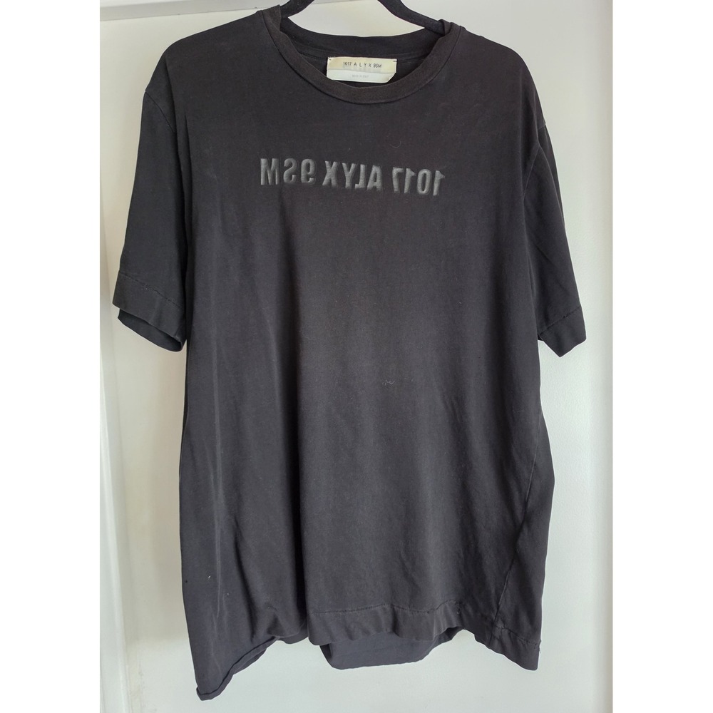 1017 ALYX 9SM T-Shirt XL Short Sleeve Black Cotton Made in Italy
